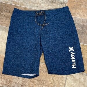 Hurley Blue Mens Bathing Suit Swim Trunks Board Shorts Size 32
